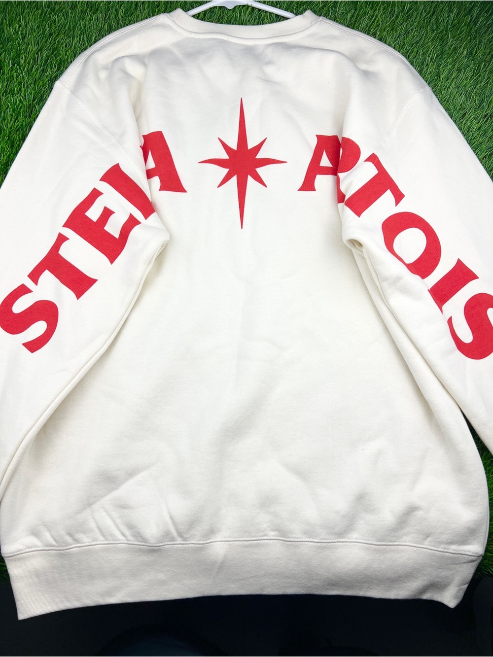 Stella Artois Men’s Crew Neck Pullover Sweatshirt Cream - New Without Tags - L